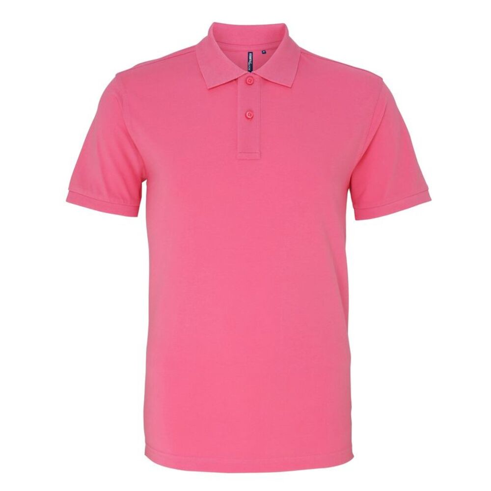 Asquith & Fox Mens Plain Polo Shirt / Pink Carnation